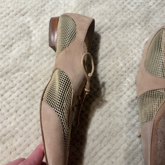 *Antonio Barbato Beige Mesh Women's Flats - Vero Cuoio shoes - Picture 8 of 12